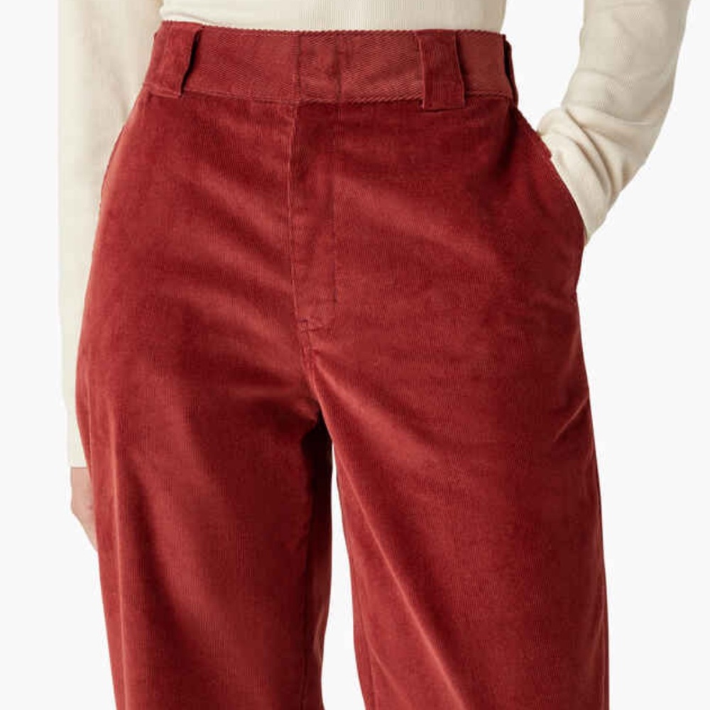 Dickie’s Wide Leg Corduroy Pants - Fired Brick